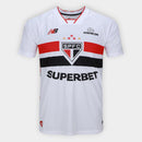 Camisa São Paulo I 26/27 Torcedor New Balance Masculina - Branco+Vermelho