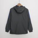 Corta-vento Manchester United Adidas - Preto e Azul